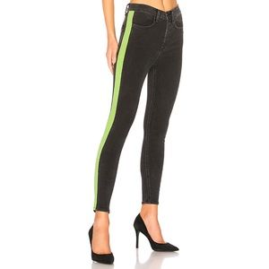 RAG & BONE Mazie Tuxedo Neon Stripe Skinny Jean 26
